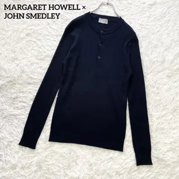 마가렛호웰 x 존스메들리 긴팔 니트 코튼 다크 네이비