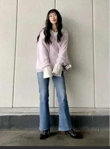 SOMETHING/썸씽 LISA 플레어 데님 팬츠
