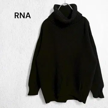 RNA-N 니트 스웨터 터틀넥 면 혼방 오버 사이즈