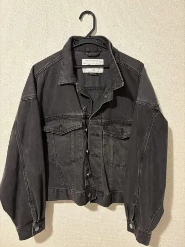 블랙 데님 자켓
