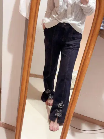 ESCADA 에스카다 데님 팬츠 S 사이즈 슬림 레그 라인 슬릿