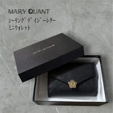 MARY QUANT 3단 폴더형 지갑 블랙