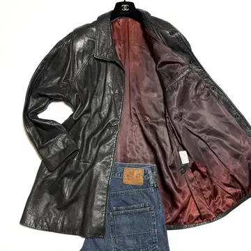 양가죽 래글런 가죽 자켓 가죽 코트 빅 사이즈 블랙
