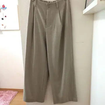 로와지르 베이지 와이드 팬츠