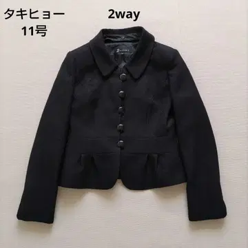 새상품급 타키효 쇼트 블레이저 블랙 2way 롤업 깔끔 스타일