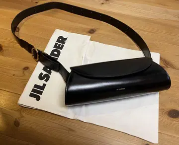 질샌더 블랙 가죽 핸드백 수납 가방 포함