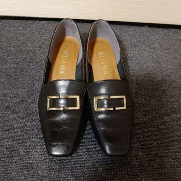 DIANA 블랙 스퀘어토 펌프스 블랙 24.5cm
