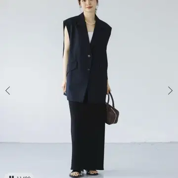 noble 저지 라이크 컬러 타이트 스커트 38 블랙
