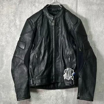 새상품 Clooney Kevlar 가죽 라이더 자켓 블랙 S 천연 가죽