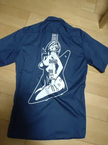 hysteric Glamour 기타 걸 네이비 워크 셔츠