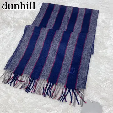 미사용 택 포함 던힐 Dunhill 캐시미어 100% 머플러 네이비