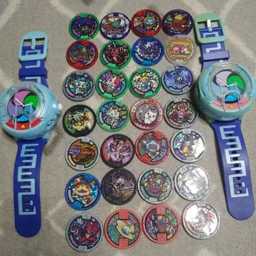 요괴워치 손목시계와 메달 세트