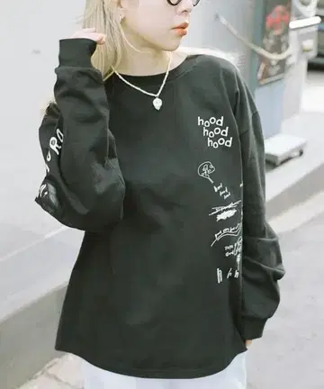 FREAK'S STORE 후드 별주 롱 T