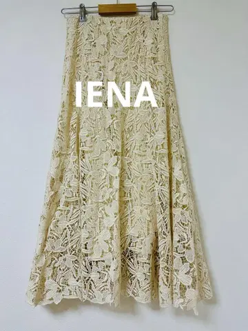 IENA 플라워 레이스 플레어 스커트
