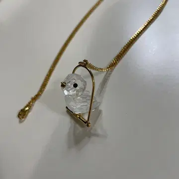스와로브스키 크리스탈 작은 새 모티브 목걸이