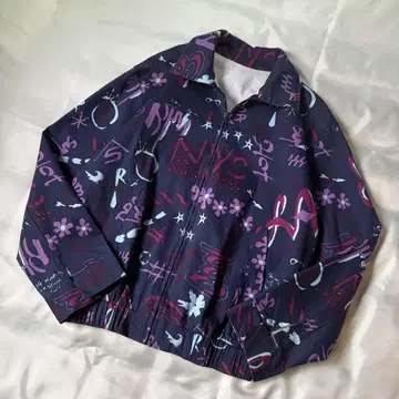 80s vintage TALON 지퍼 올 패턴 집업 자켓 짧은 기장