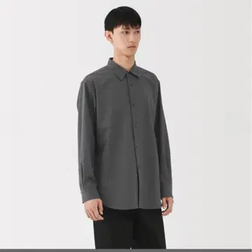 신사 울 혼방 레귤러 카라 셔츠