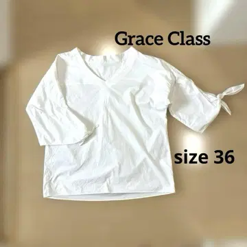 Grace Class 그레이스 클래스 리본 소매 블라우스 화이트 일본제