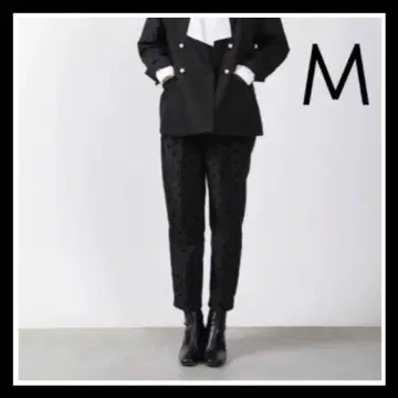 [새상품] piccin 플로키 도트 팬츠 M 사이즈 블랙 택 포함