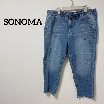 SONOMA 스트레이트 데님 라이트 블루 데님 팬츠 크롭 기장
