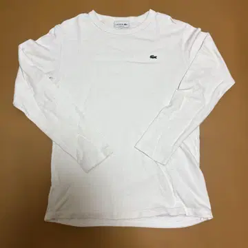 LACOSTE 클래식 핏 긴팔 셔츠 화이트