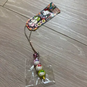 지역 한정 키티 교토 삼색 만두 스트랩