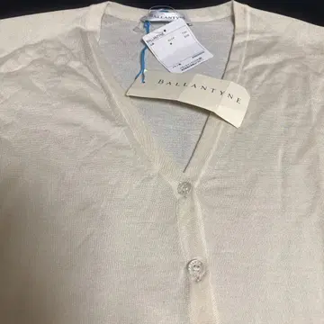 BALLANTYNE 발렌타인 화이트 가디건 3 캐시미어 실크 택 포함
