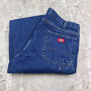 디키즈 더블니 데님 페인터 팬츠 구제 의류 인디고 W38