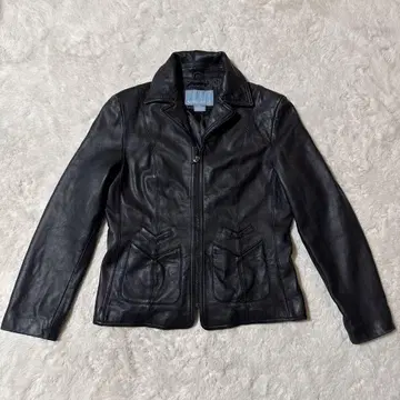 고급 라무 가죽! 디자인 가죽 자켓! NINE WEST M-L