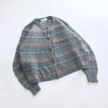 LLBean 엘엘빈 올 패턴 니트 가디건