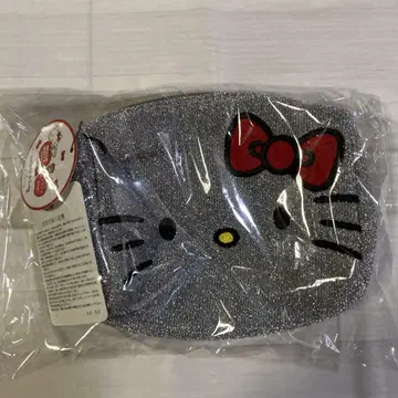 헬로키티 glove (그로브) 자수 페이스 라메 파우치