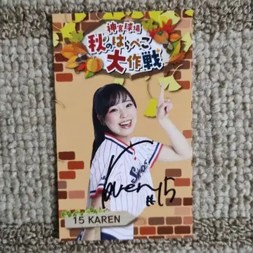 도쿄 야쿠르트 스왈로스 Passion #15 KAREN 사인 포함 스티커