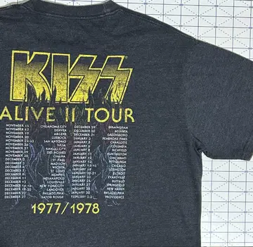 KISS (키스) T셔츠 L사이즈 TOUR 락 택 포함 미사용 새상품