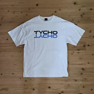 TYCHO 로고 프린트 티셔츠 XL 화이트