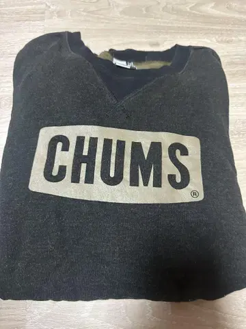 CHUMS 다크 그레이 M 사이즈 트레이닝복