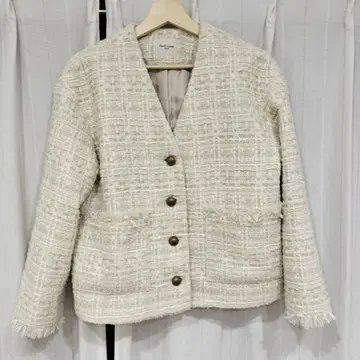 Demi-Luxe BEAMS 노카라 자켓 아이보리