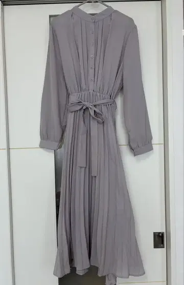 긴팔 셔츠 원피스 플리츠
