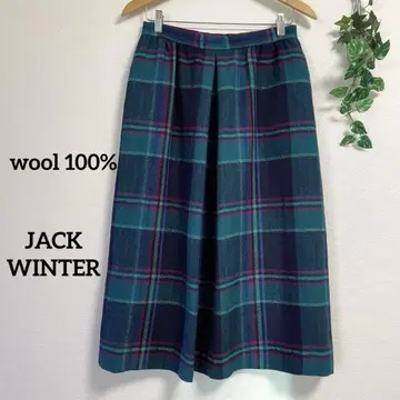 JACK WINTER*울 100% 타탄 체크 울 스커트 레트로