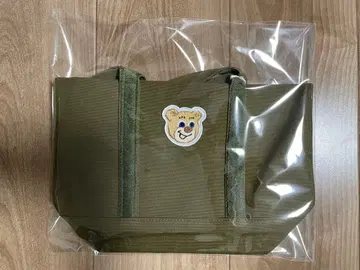 러브러리 바이 페이러 올드 테디 와펜 토트 카키색