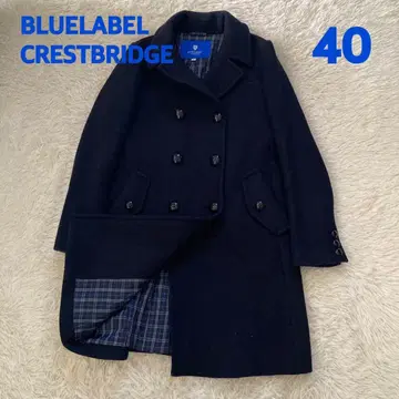 블루레이블 크레스트브릿지 네이비 울 코트 40