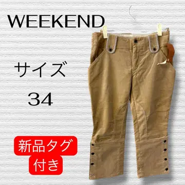 F-33 WEEKEND 코듀로이 팬츠 일본제 베이지 34 사이즈