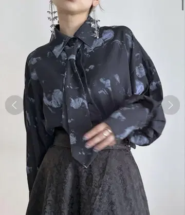 보카시 플라워 넥타이 셔츠(HARE)/즉시 완판 아이템