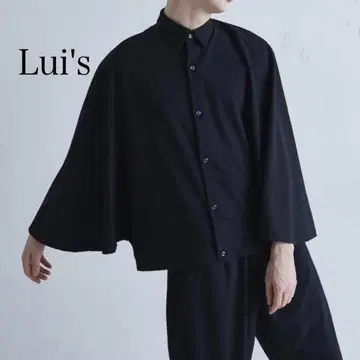 Lui's 루이스 스트레치 오버 판초 블랙 프리 사이즈 셔츠