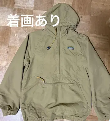 L.L.Bean 올리브색 풀오버 나일론 자켓