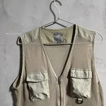 메쉬 낚시용 조끼 베이지