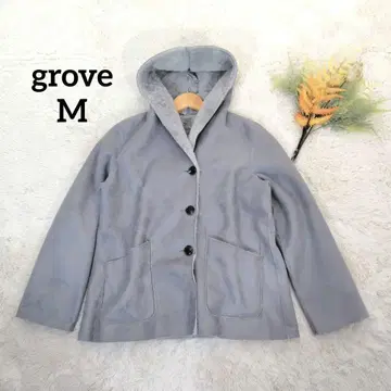 그로브 후드 부착 리버서블 자켓 (M) 그레이 스웨이드풍 맨투맨