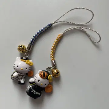 헬로키티 키티 한신 타이거즈 스트랩 헤이세이 레트로