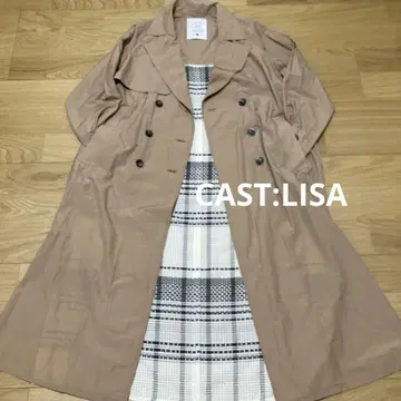 CAST: LISA 캐스트 리사 삼양상회 절개 트렌치코트 체크