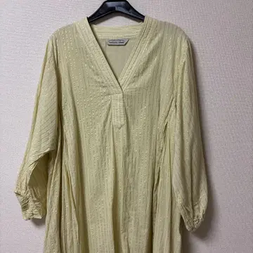 TORRAZZO DONNA 옅은 옐로우 컬러 긴팔 셔츠 원피스