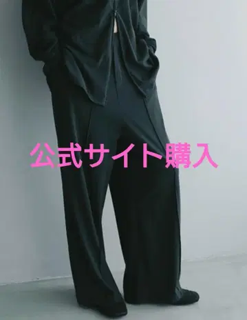 ETRE TOKYO 25SS 핀턱 릴랙시 팬츠 차콜 S